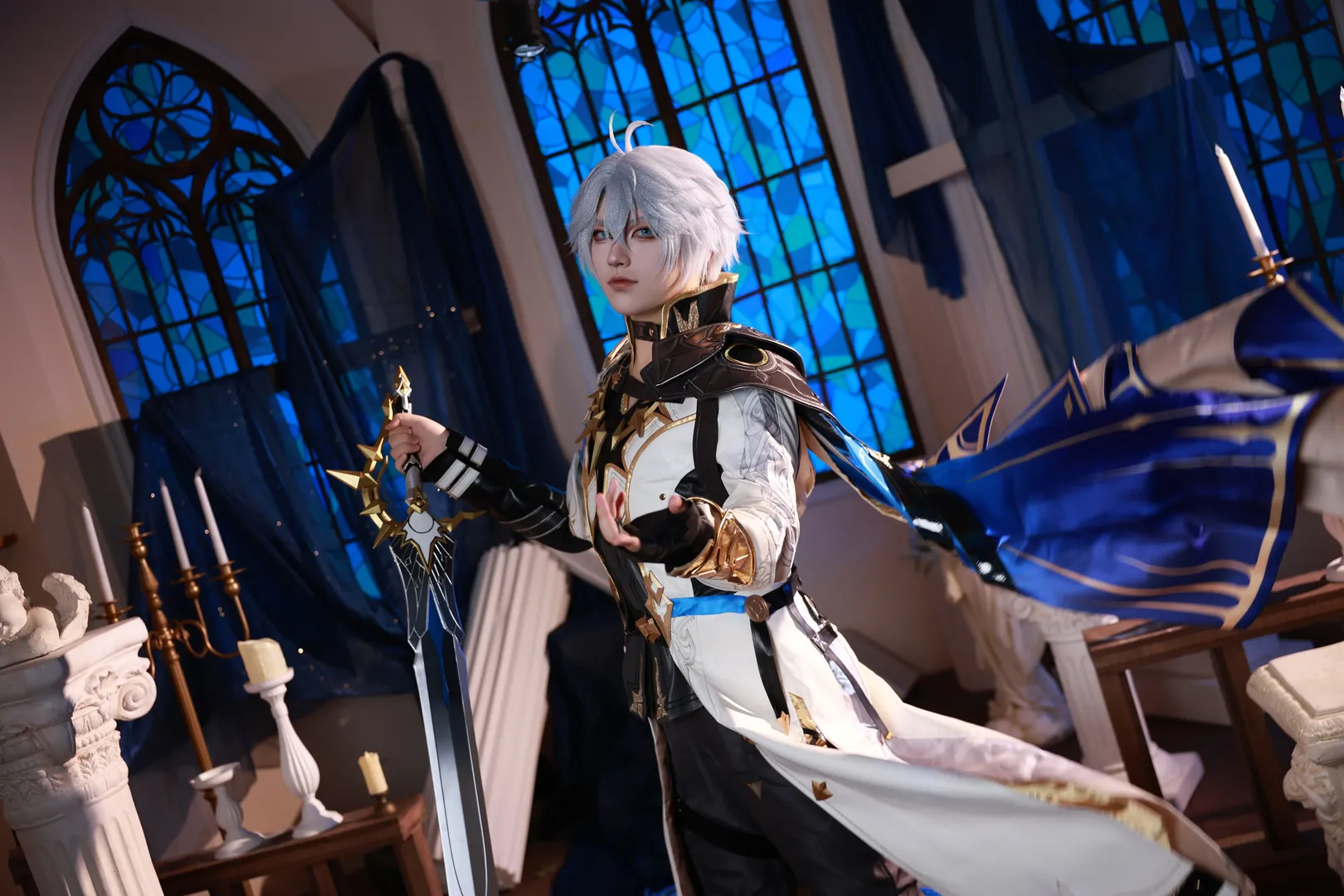 cosplay, Honkai: Star Rail, Silver hair styling, Anime-style client photos, Phainon cosplay - Image 4