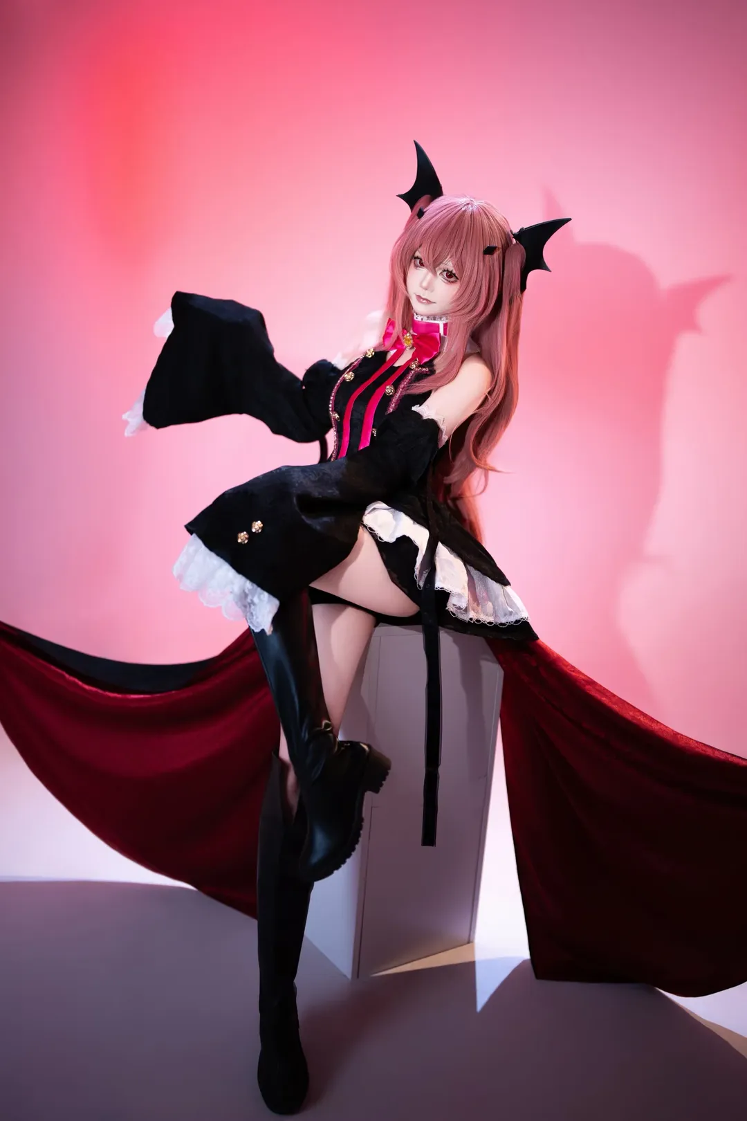 吸血鬼cosplay, 克鲁鲁cos, 终结的炽天使, 哥特萝莉风, 过膝长靴 - 第1张