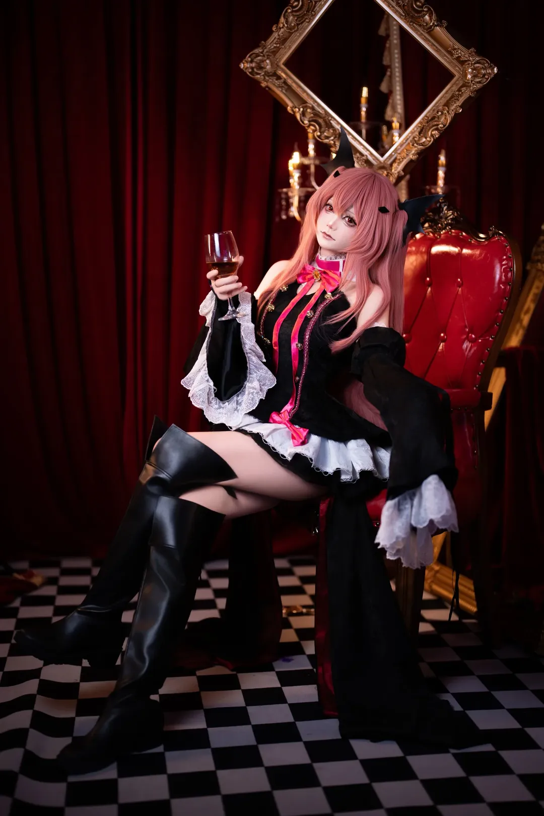 吸血鬼cosplay, 克魯魯cos, 終結的熾天使, 哥特蘿莉風, 過膝長靴