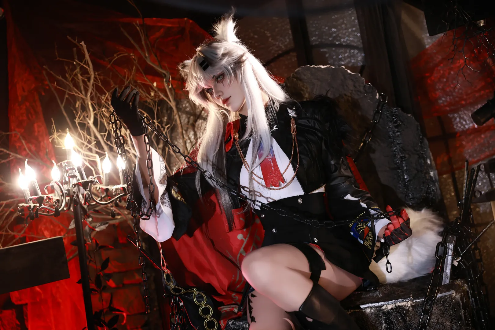 cosplay, 明日方舟, 黑丝cos, 荒芜拉普兰德cos, 暗黑风 - 第3张