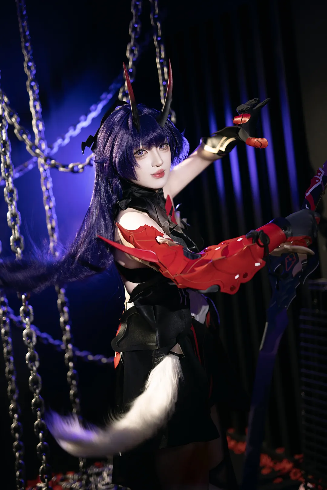 角色扮演, cosplay, 雷之律者cos, 丝袜, 兽尾 - 第2张