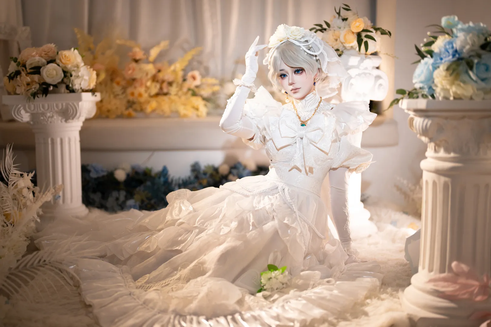 cosplay, 第五人格, 红夫人cos, 白纱礼服, 平面摄影 - 第1张