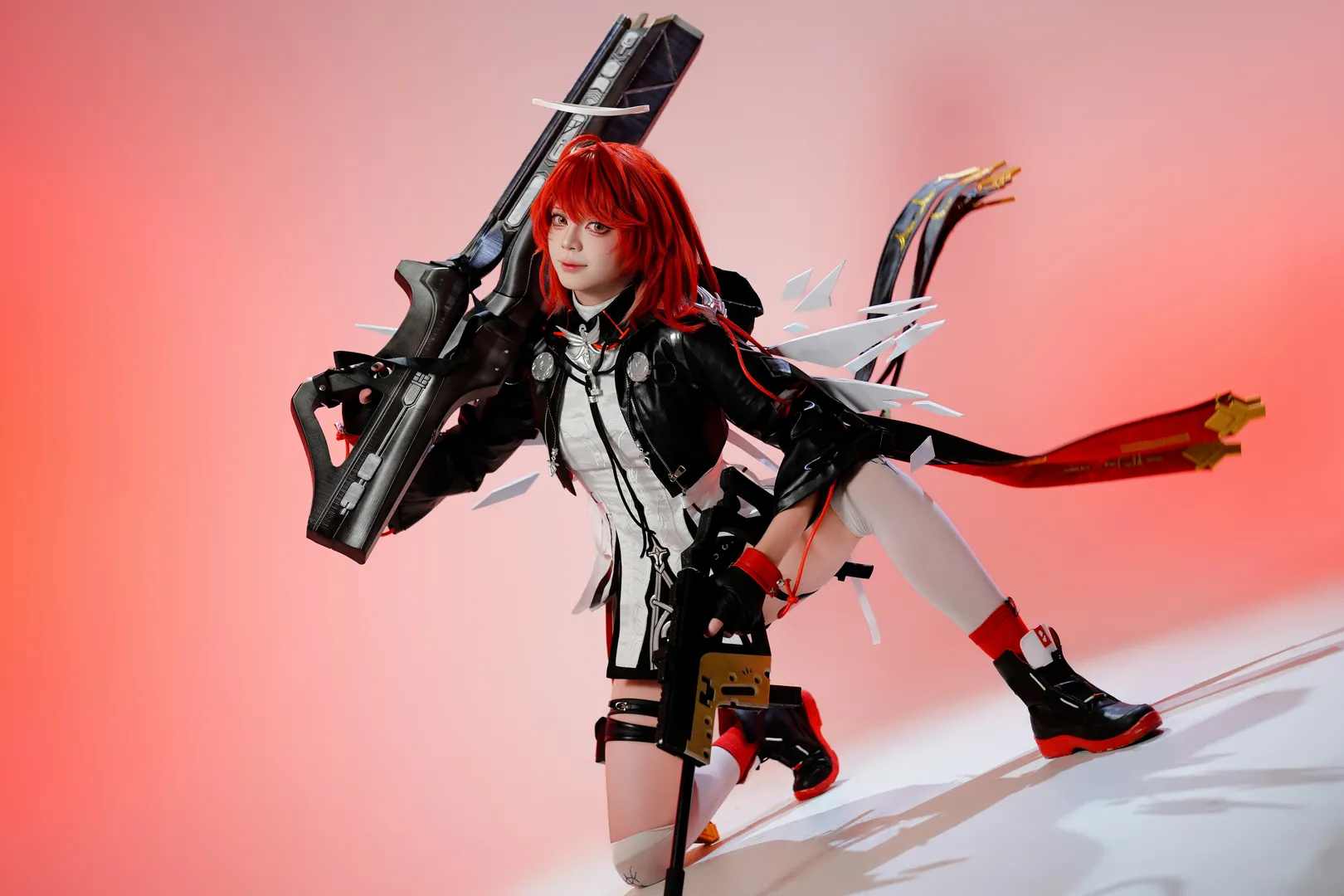 cosplay, 明日方舟, 新约能天使cos, 白丝, 红发 - 第3张
