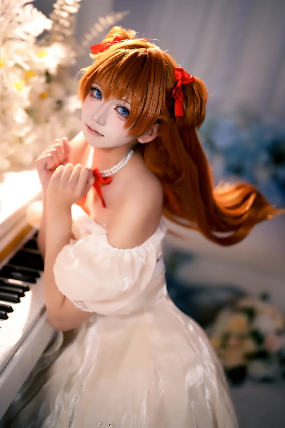 cosplay, EVA, 明日香cos, 新世纪福音战士, 钢琴写真