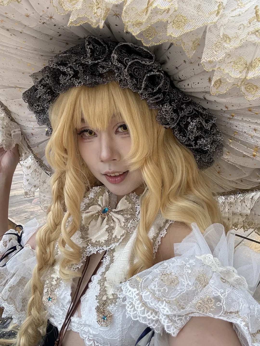 东方project, 户外摄影, 魔理沙cos, 华丽洋装, 金发魔女