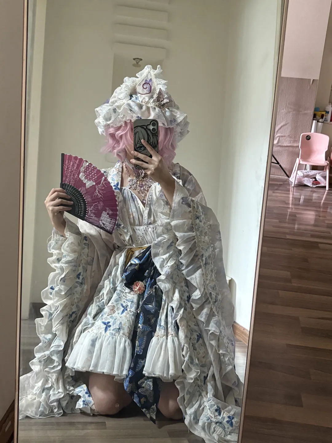 东方project, 西行寺幽幽子cos, 白丝穿搭, cosplay穿搭, 中华风Lolita - 第3张