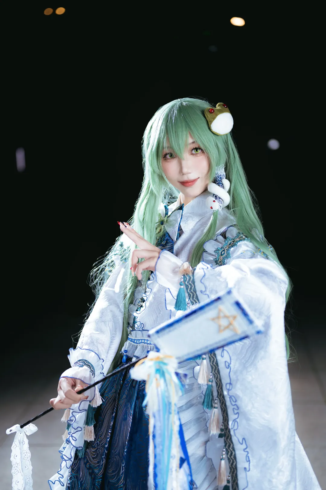コスプレ, 東方Project, 東風谷早苗 コスプレ, 白ニーソコーデ, 成都OiOiアニメコンベンション - 1枚目