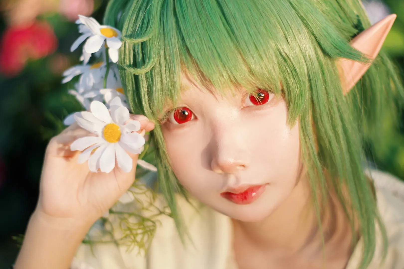 二次元コスプレ, 白ストッキング, エルフ耳, 無職転生, シルフィエット コスプレ - 1枚目