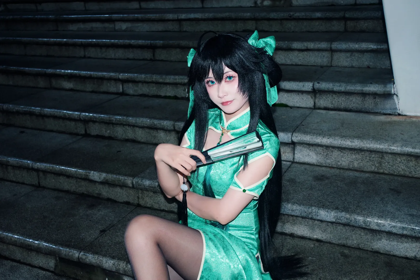 cosplay, 王者荣耀, 旗袍, 黑丝, 孙尚香cos - 第1张