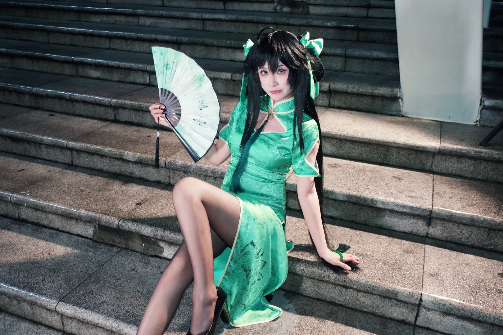 cosplay, 王者荣耀, 旗袍, 黑丝, 孙尚香cos - 第2张