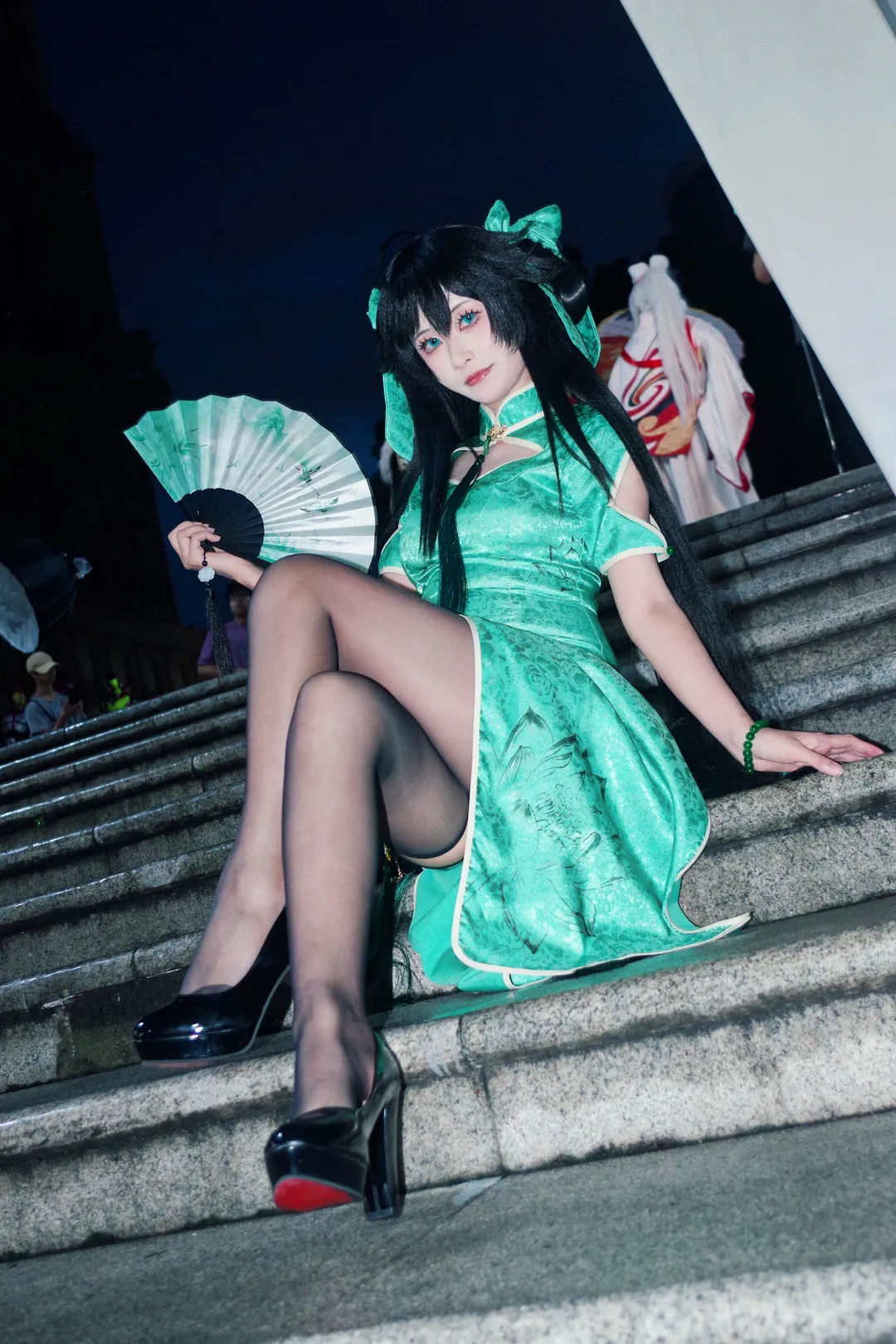 王者荣耀, 黑丝, cosplay摄影, 夜景cos, 孙尚香cos - 第3张