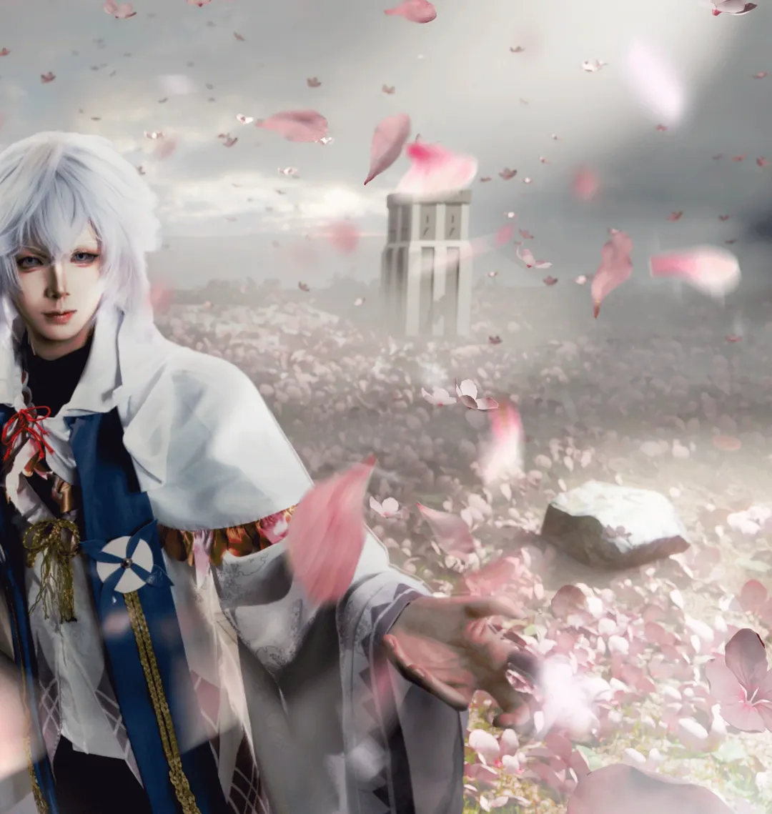 Firefly ACG Expo, FGO cosplay, Everdistant Utopia, White-haired battle bow, Flower sea post-processing - Image 3