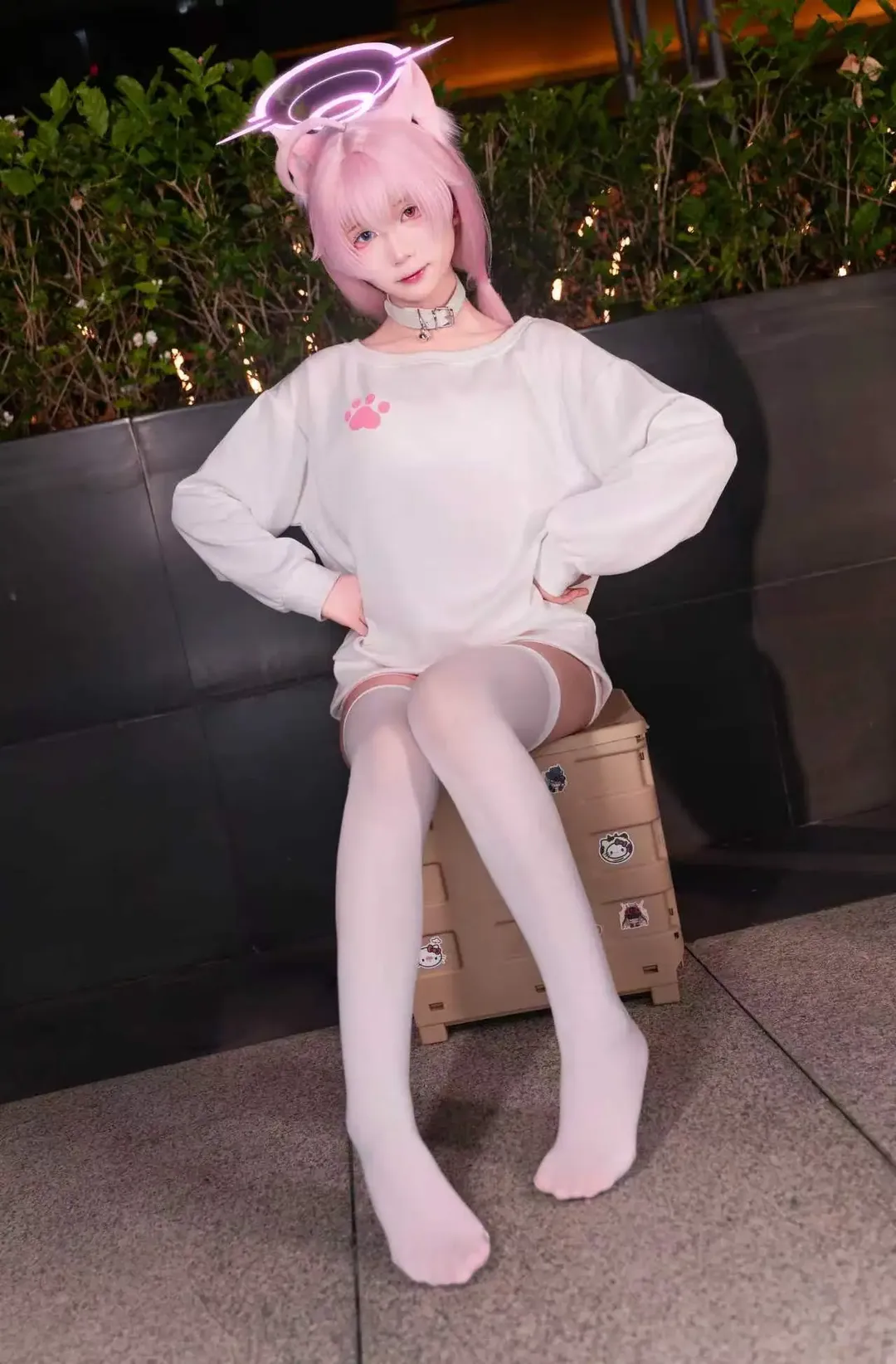 蔚蓝档案, 萤火虫漫展, 小鸟游星野cos, 二次元cos, 白丝猫耳 - 第2张