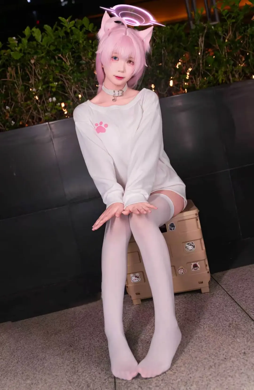 蔚蓝档案, 萤火虫漫展, 小鸟游星野cos, 二次元cos, 白丝猫耳 - 第3张