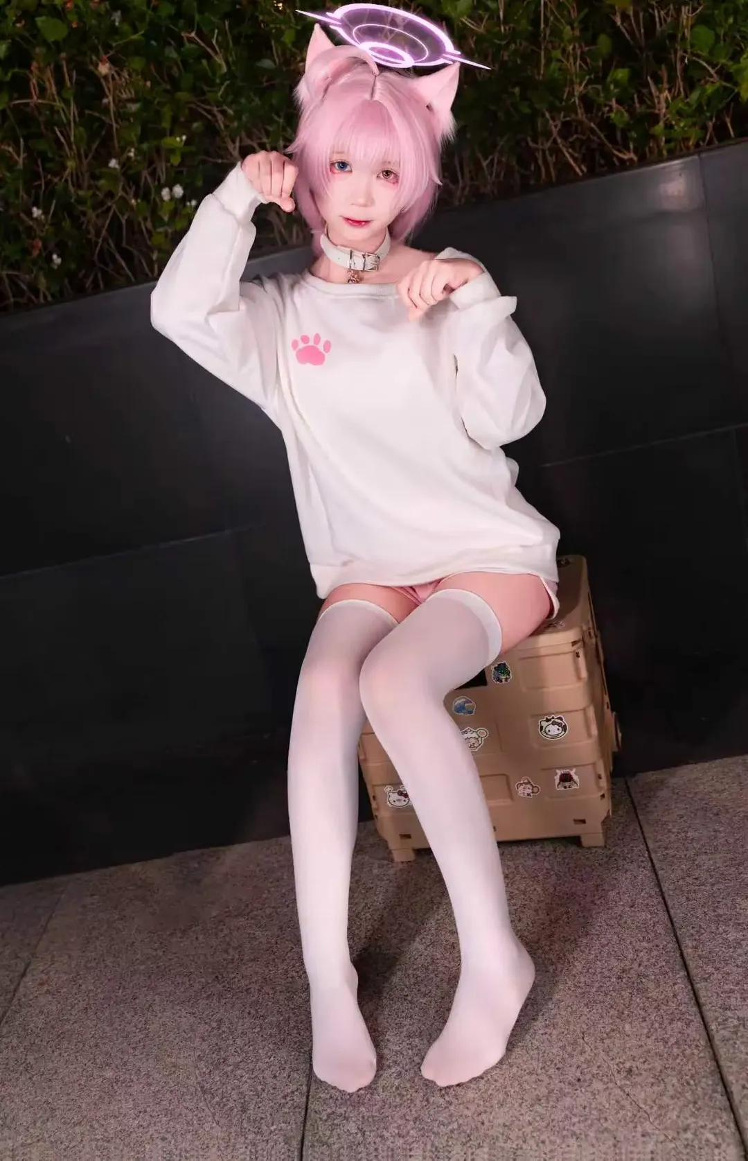 蔚蓝档案, 萤火虫漫展, 二次元cosplay, 小鸟游星野cos, 白丝萌妹 - 第2张