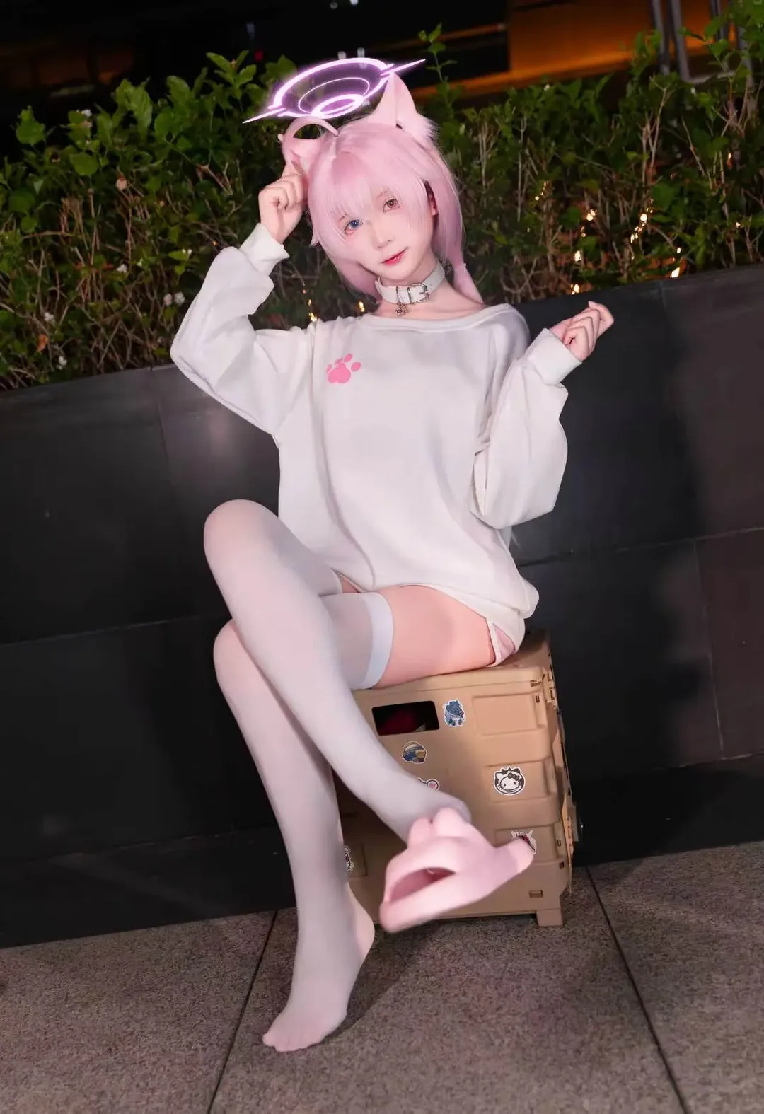 Blue Archive, Firefly ACG Expo, Anime cosplay, Takanashi Hoshino cosplay, Cute girl in white stockings