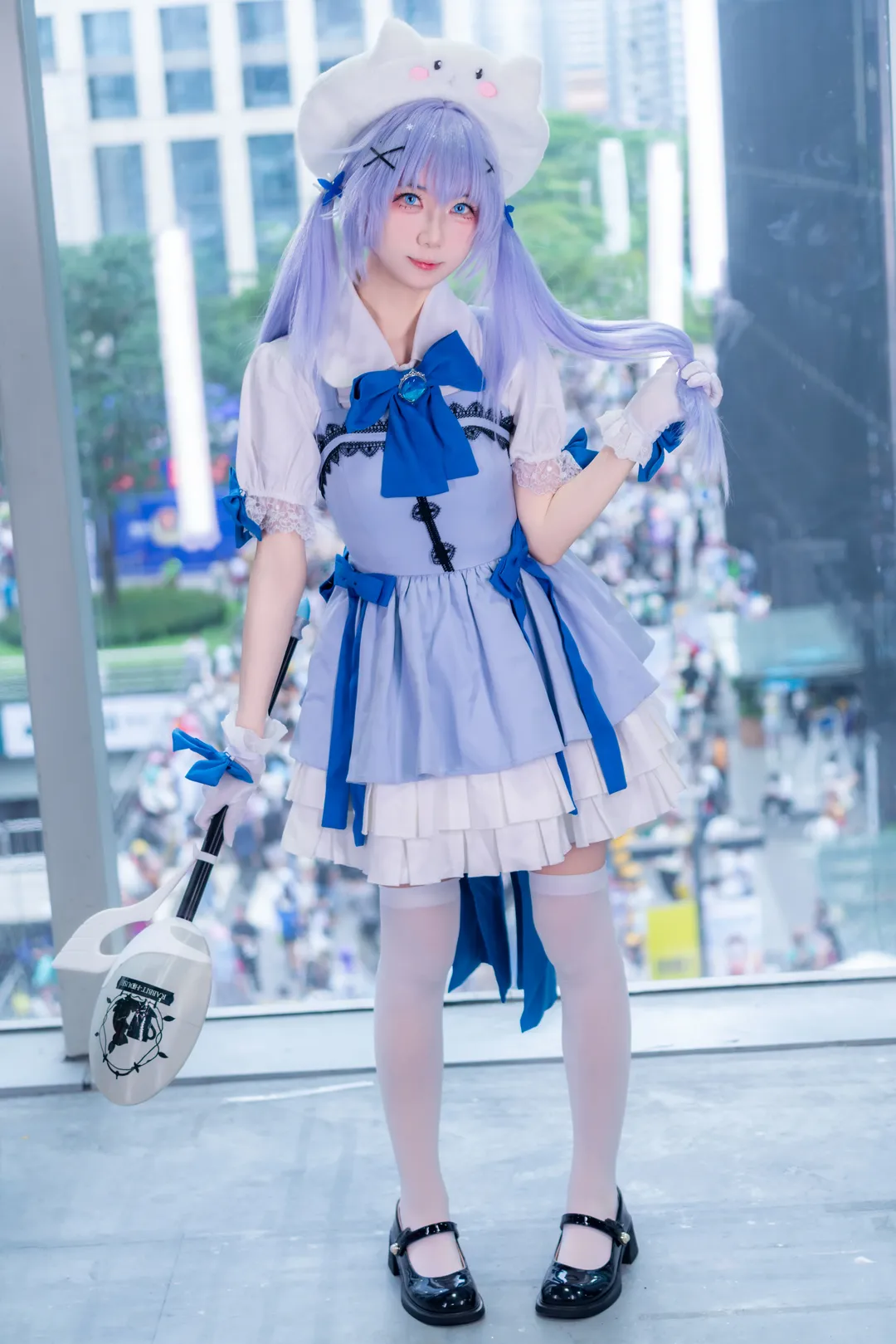 漫展返图, 二次元cosplay, 香风智乃cos, 请问您今天要来点兔子吗, 白丝cos - 第2张