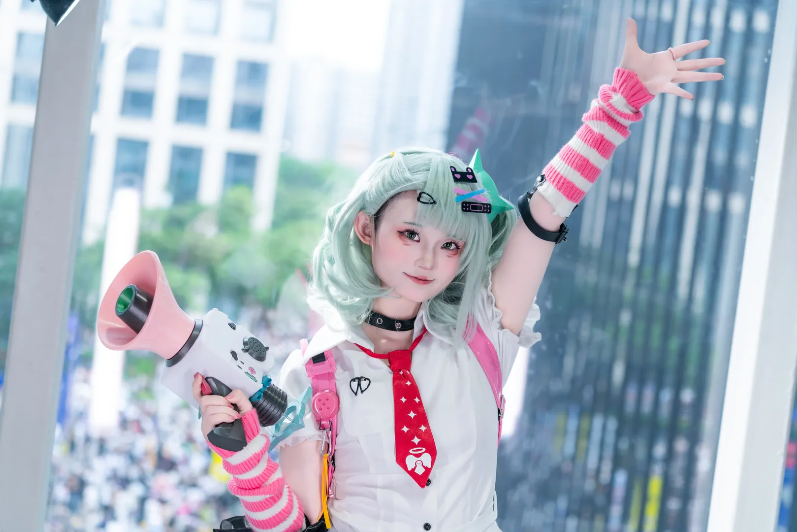 绝区零, 萤火虫漫展, 二次元cosplay, 千夏cos, 条纹长袜cos - 第1张