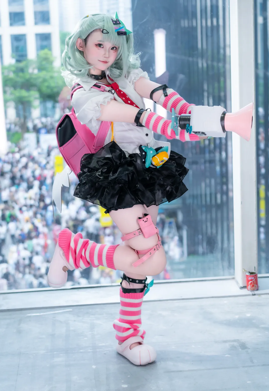绝区零, 萤火虫漫展, 二次元cosplay, 千夏cos, 条纹长袜cos