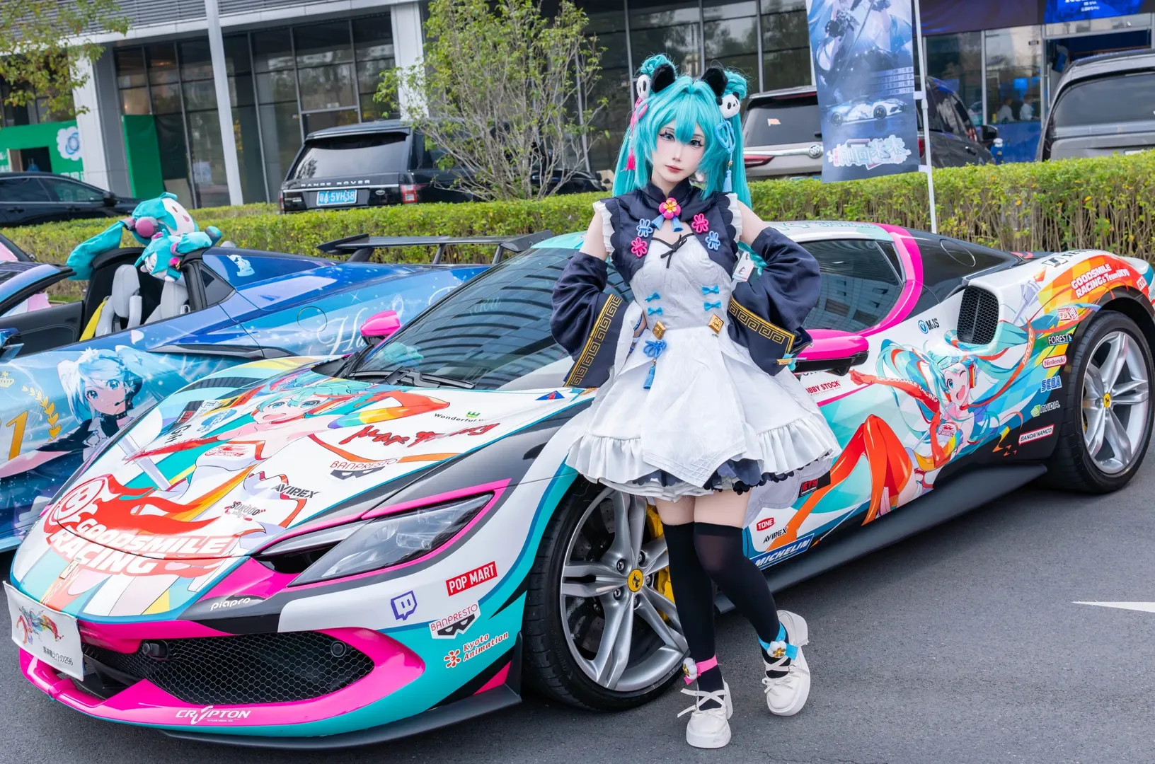 初音未来, 初音未来cos, 国风cosplay, 黑丝, 小熊猫miku