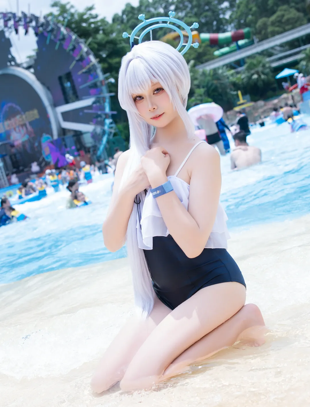 蔚藍檔案, 長隆水上樂園, cosplay攝影, 泳裝寫真, 月雪宮子cos - 第2張