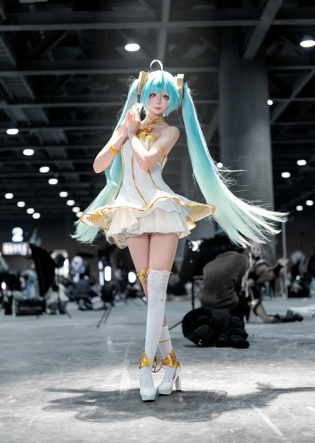 二次元, 漫展返图, 初音未来, 初音未来cos, 白丝