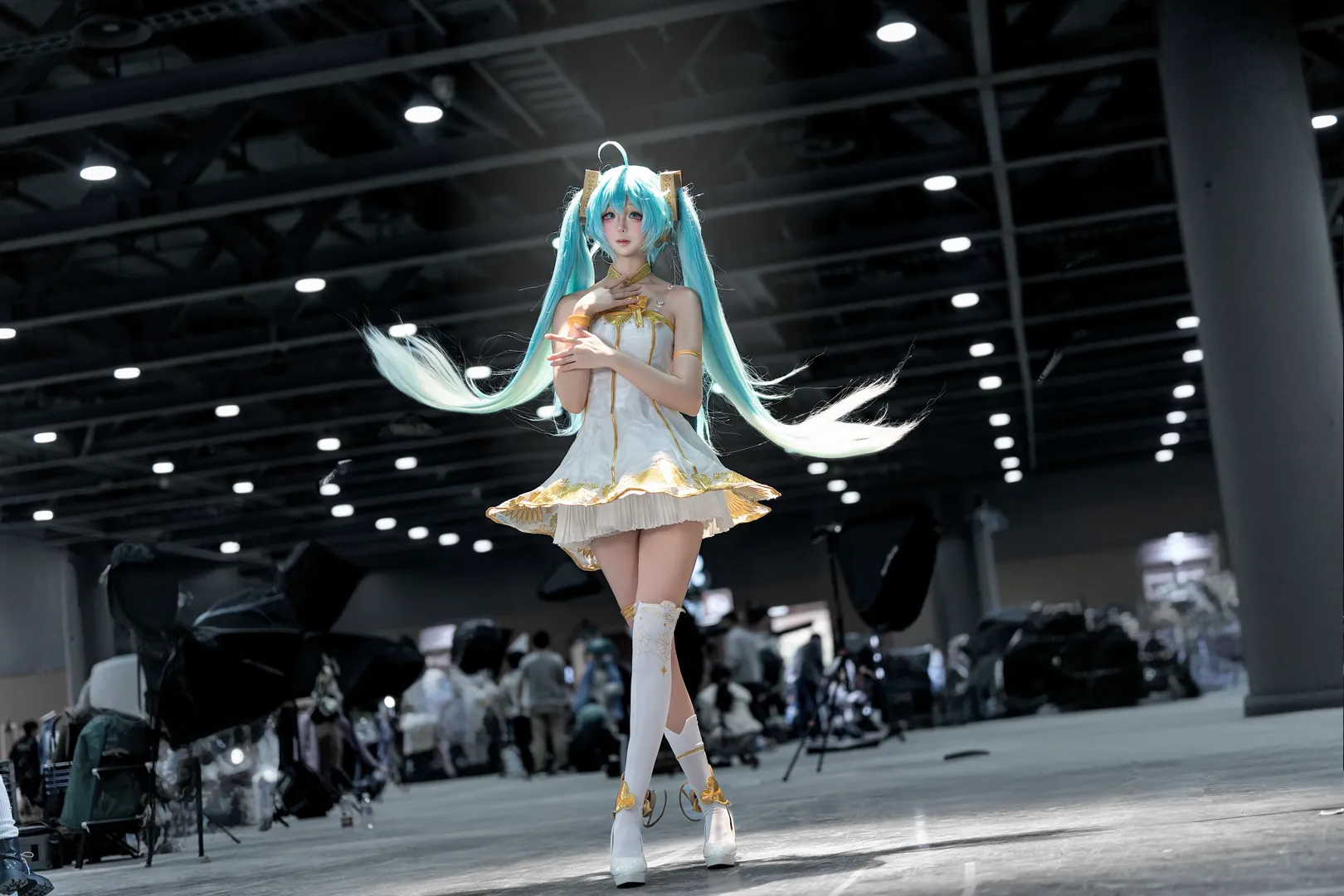 二次元, 漫展返圖, 初音未來, 初音未來cos, 白絲 - 第3張