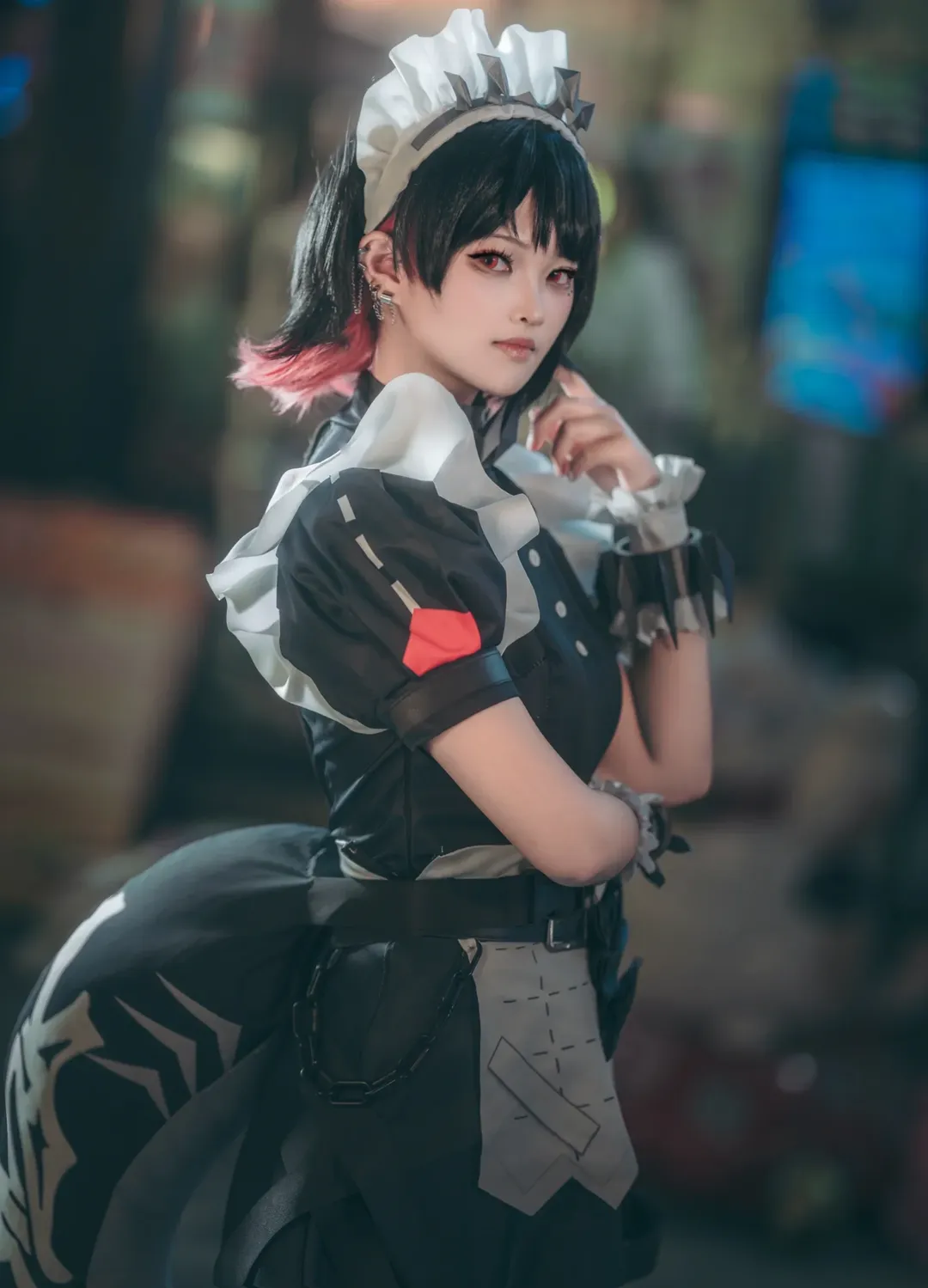 ゼンレスゾーンゼロ, エレン・ジョー コスプレ, サメちゃん, 黒ストッキングコスプレ, エレン・ジョーコスプレ - 3枚目