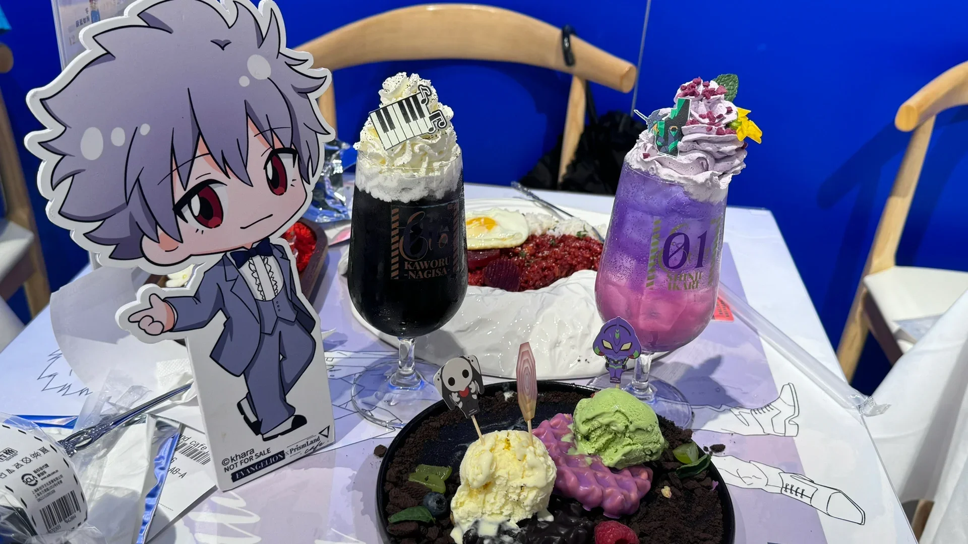 绫波丽cos, 新世纪福音战士, 哥特风穿搭, 主题店美食, 抽盲盒 - 第4张