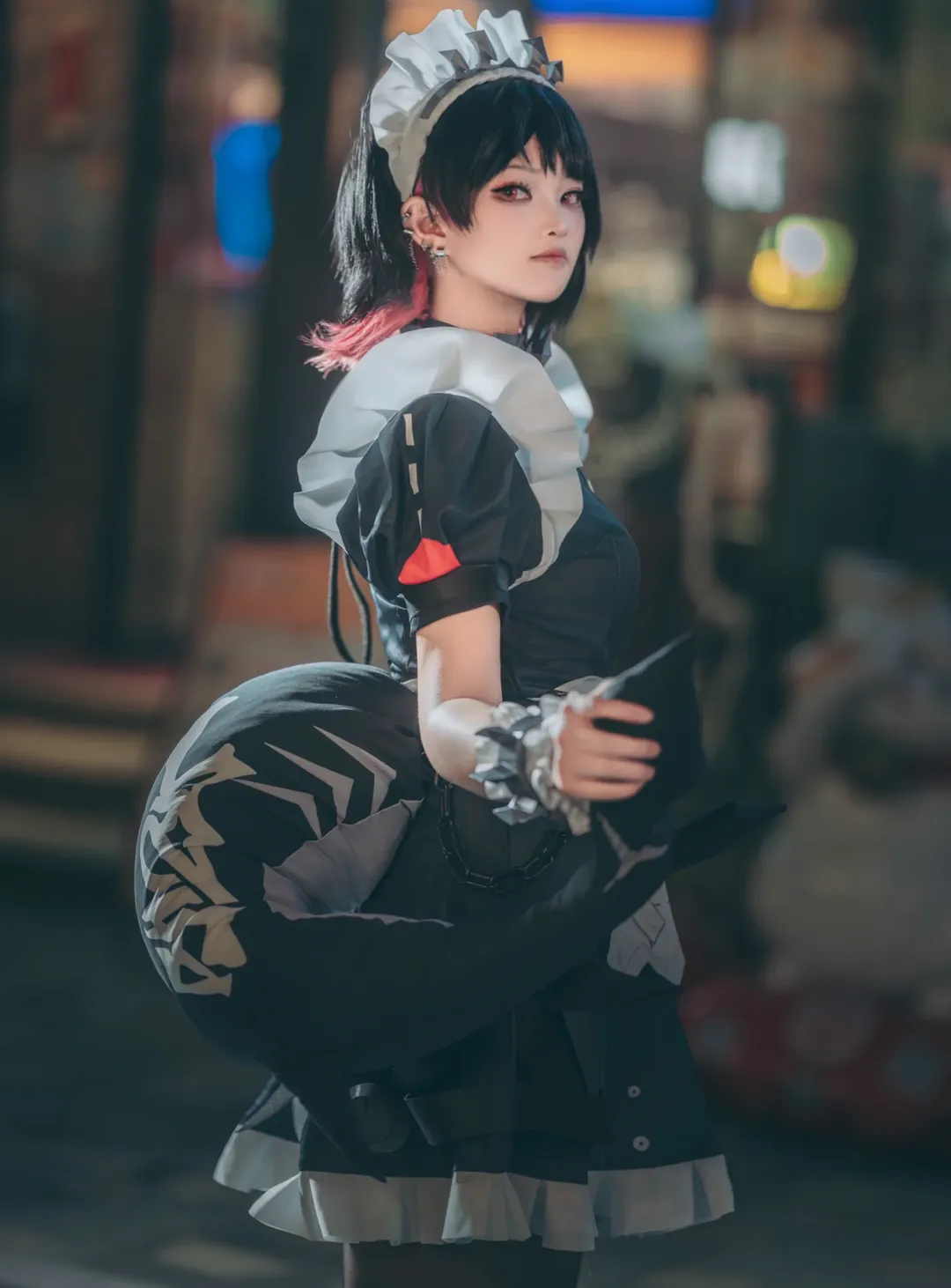 绝区零, cosplay, 艾莲乔cos, 鲨鱼妹cos, 黑丝 - 第1张