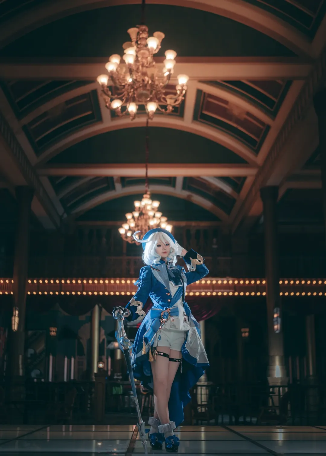 二次元, 原神, 芙宁娜cos, cosplay摄影, 丝袜