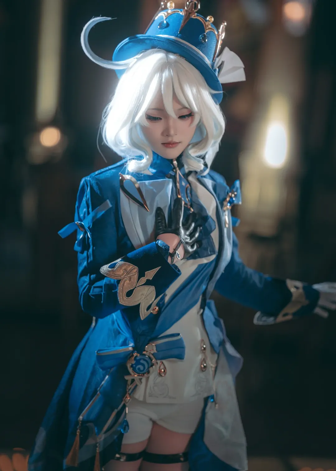 二次元, 原神, 芙宁娜cos, cosplay摄影, 丝袜 - 第2张