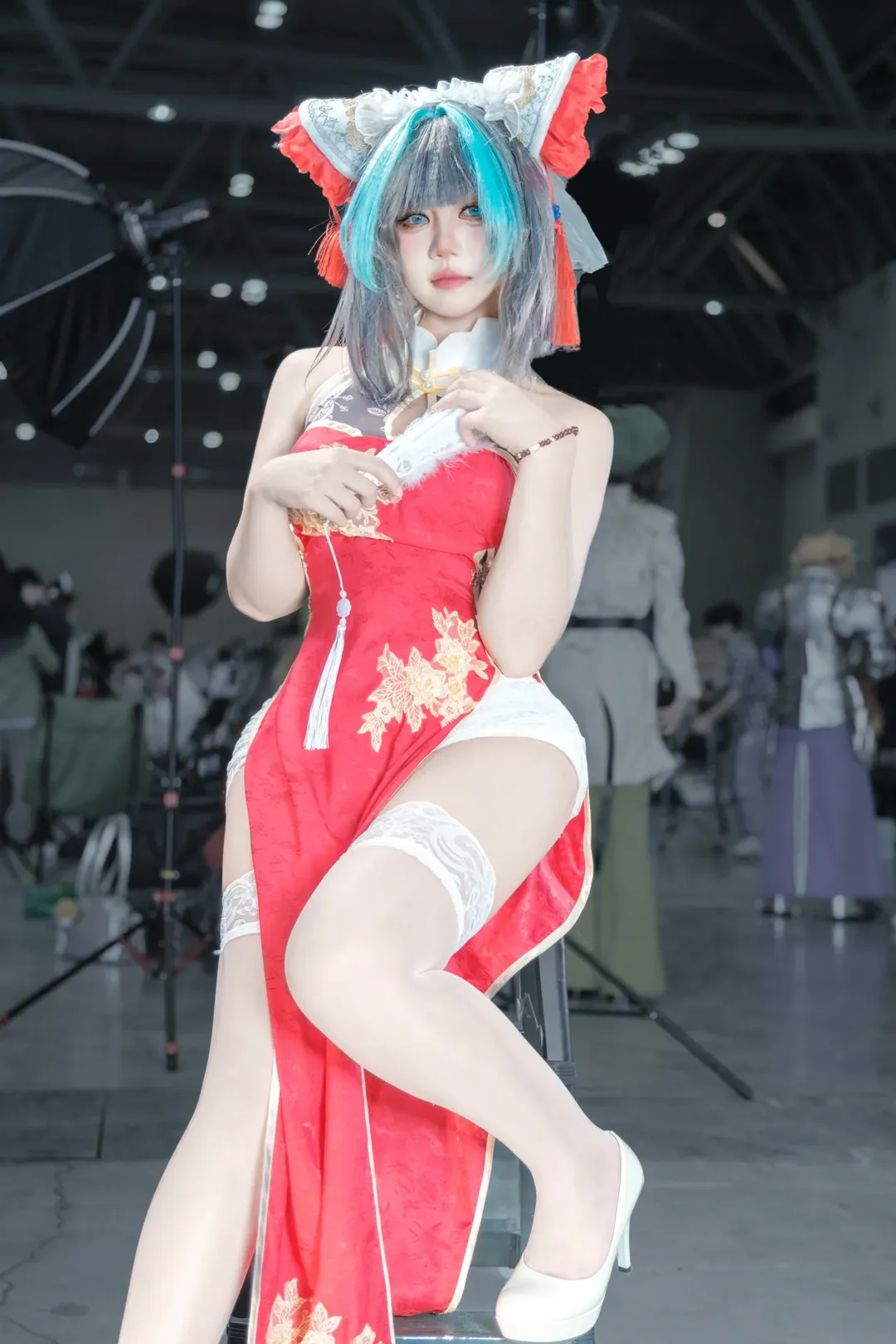 柴郡cos, 碧蓝航线, 白丝, cosplay场照, 重庆漫展 - 第2张