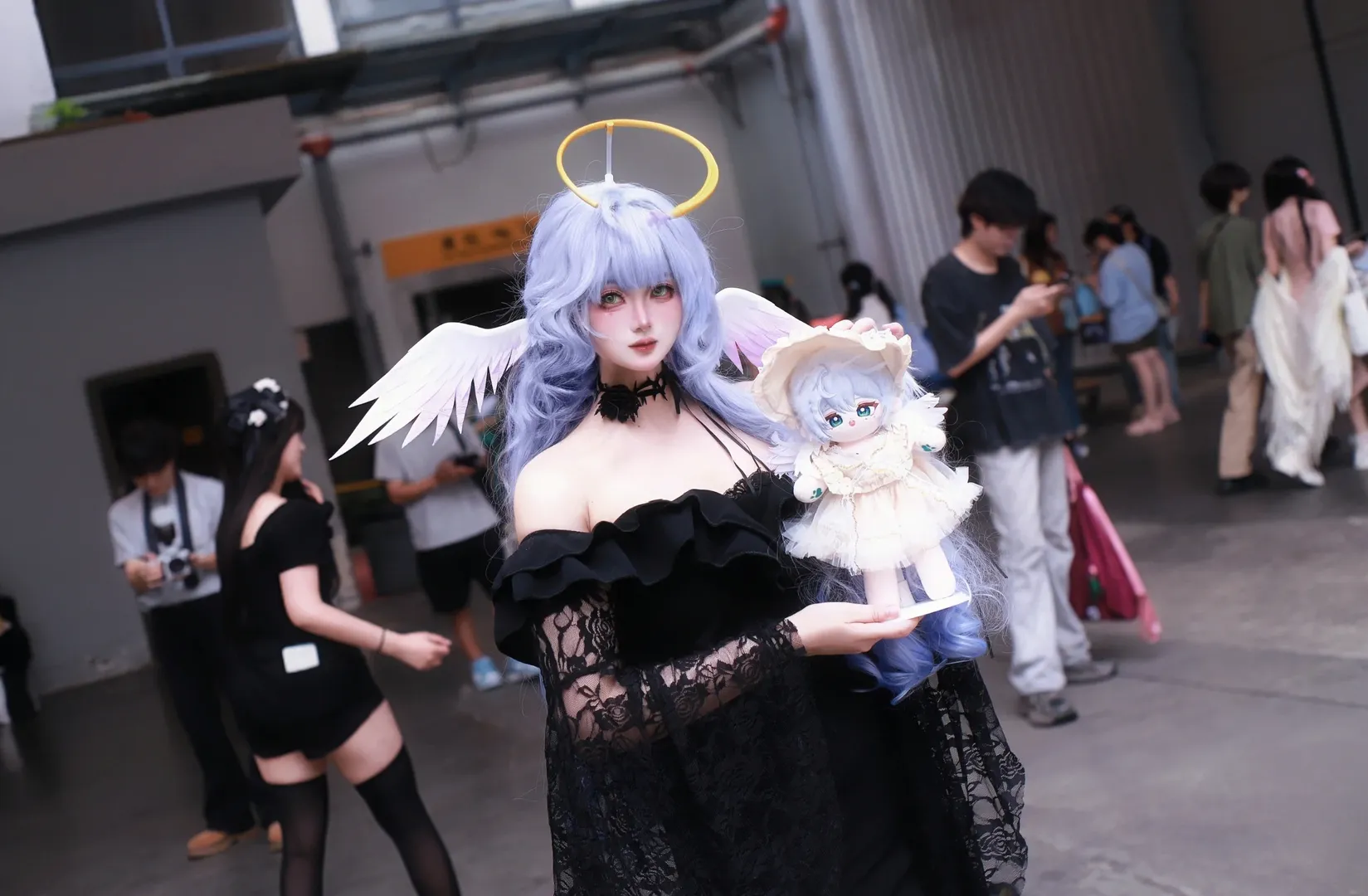 崩壊：スターレイル, ロビン コスプレ, イベント撮影, コスプレイベント写真, 黒ドレスのオリジナルデザイン - 5枚目
