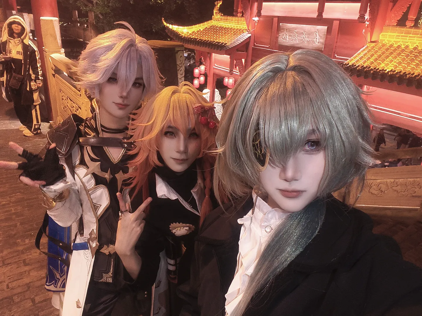 崩坏星穹铁道, 黑丝穿搭, 那刻夏cos, 眼罩造型, 餐厅外景 - 第2张