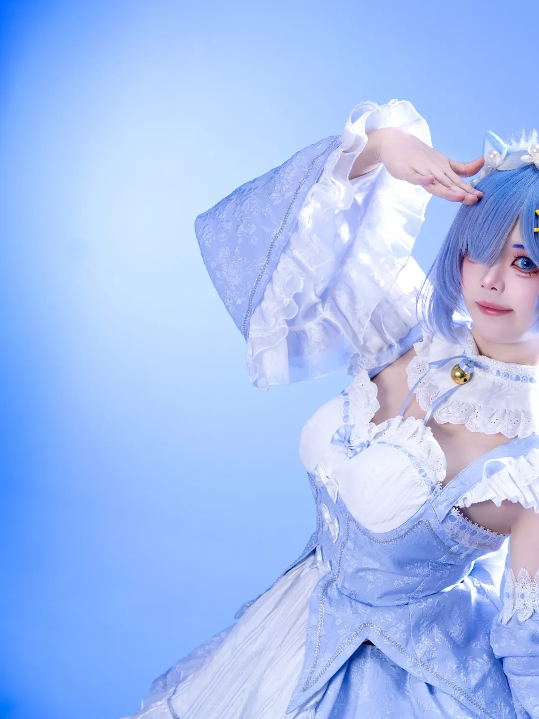 cosplay, 蕾姆cos, 从零开始的异世界, 白丝, 水色蕾姆 - 第1张
