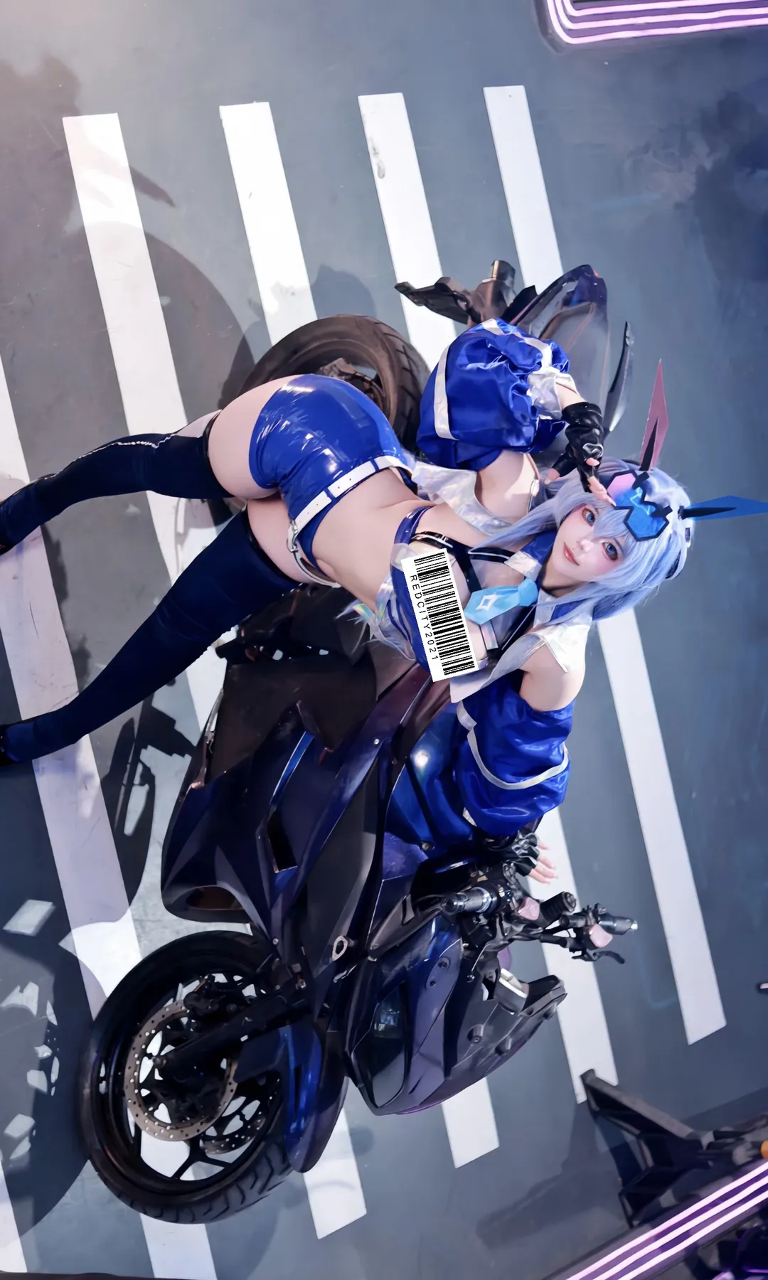 碧蓝航线, 丝袜穿搭, 机车少女, 新泽西cos, 赛车服cos - 第1张