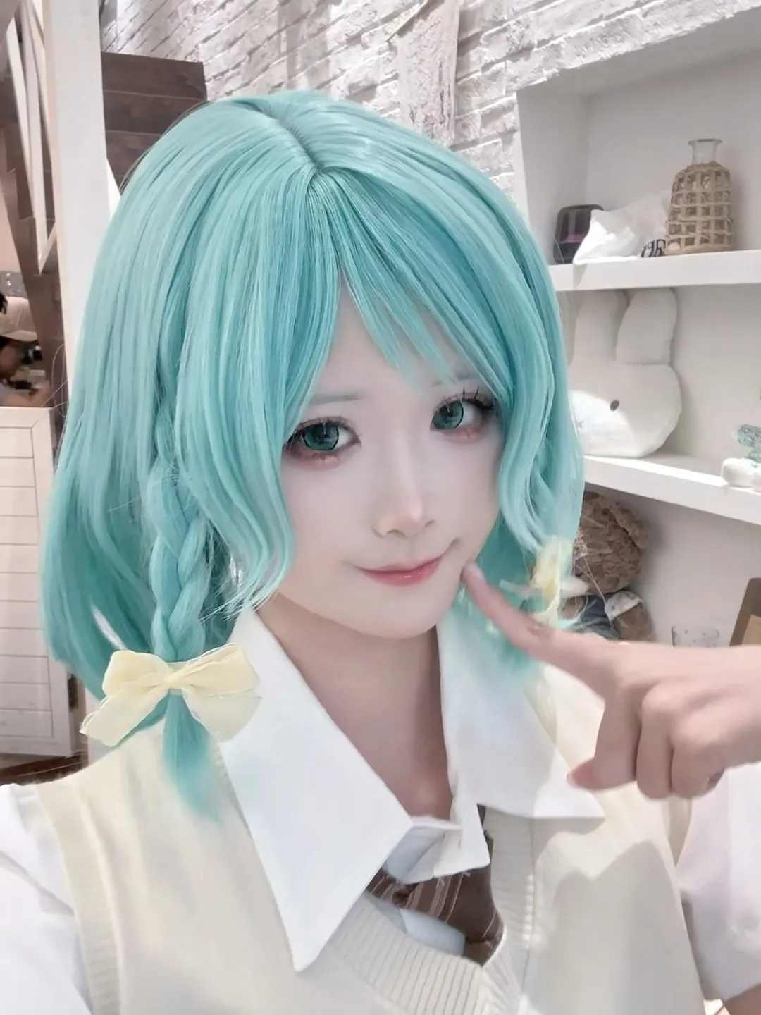 氛围感摄影, 蓝发cos, 冰川日菜cos, BanG Dream! Pastel*Palettes, 学园风cos - 第1张