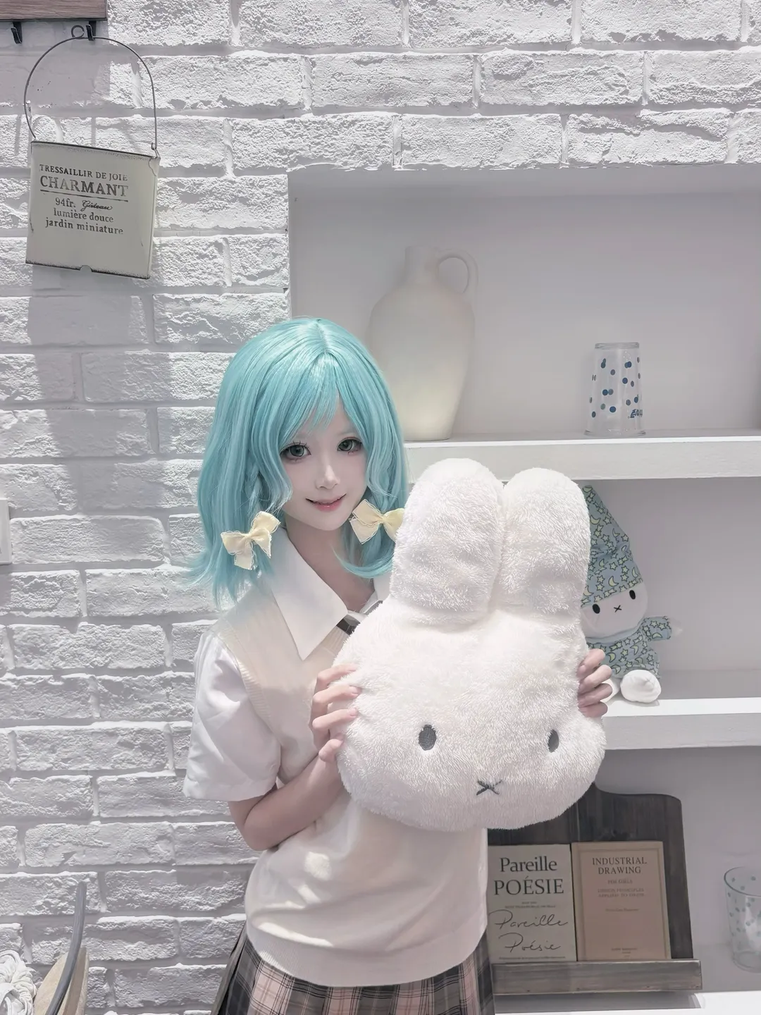 氛围感摄影, 蓝发cos, 冰川日菜cos, BanG Dream! Pastel*Palettes, 学园风cos