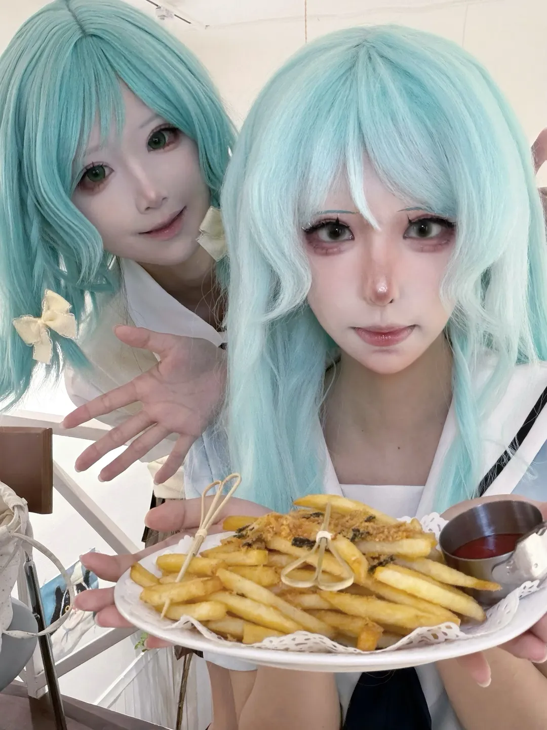 jk制服, BanG Dream!, 闺蜜日常, 冰川日菜cos, 冰川纱夜cos - 第3张