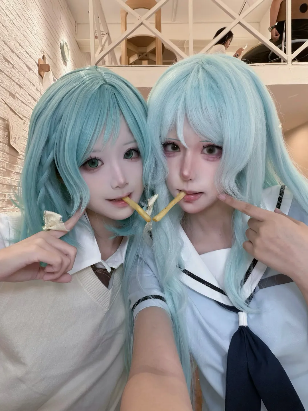 jk制服, BanG Dream!, 闺蜜日常, 冰川日菜cos, 冰川纱夜cos - 第5张