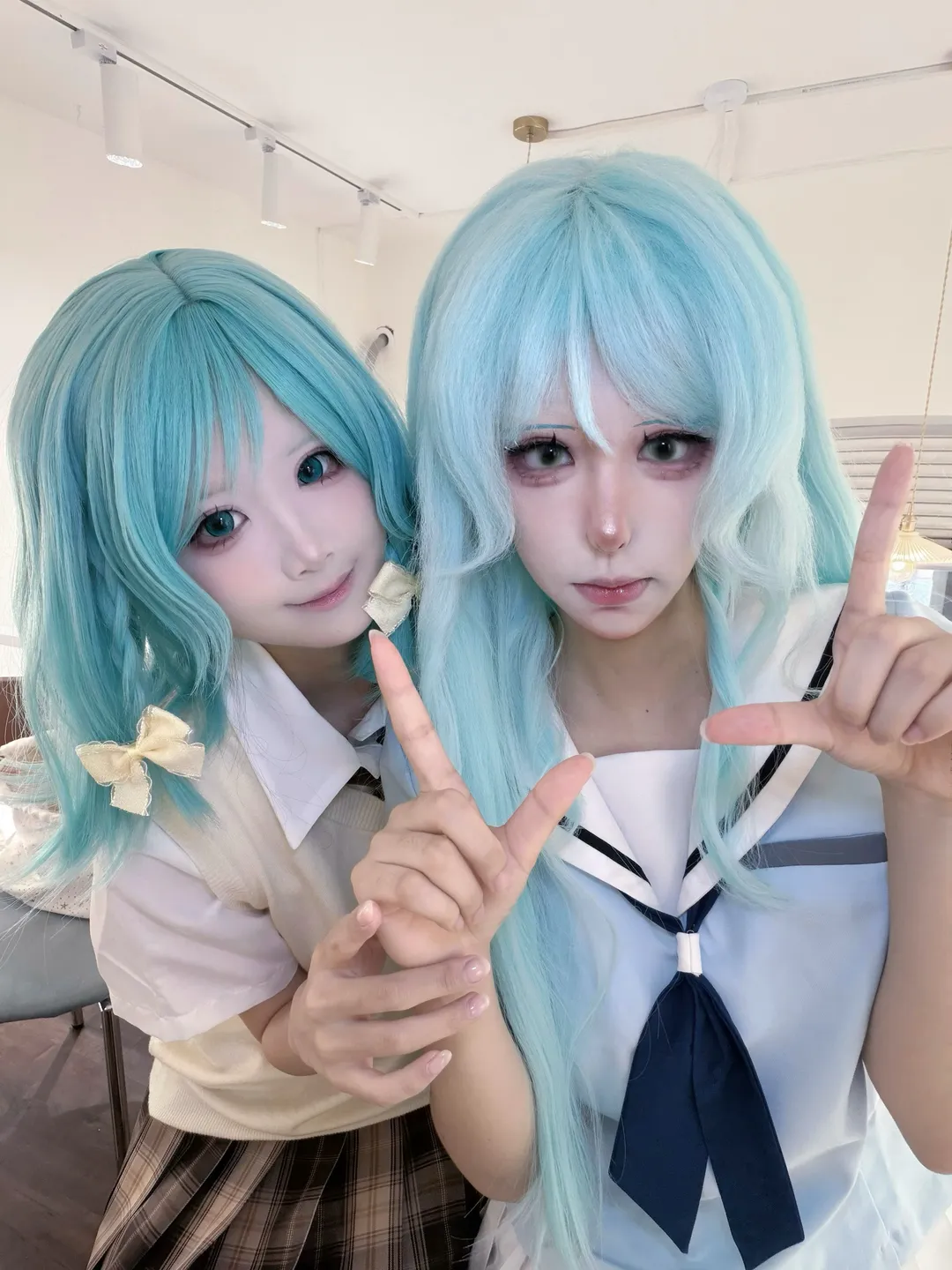 jk制服, BanG Dream!, 闺蜜日常, 冰川日菜cos, 冰川纱夜cos - 第8张