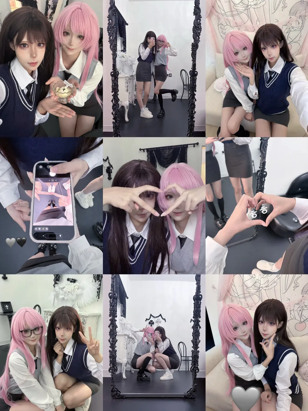 JK制服, BanG Dream!, 千早爱音cos, 黑丝cos, 椎名立希cos - 第1张