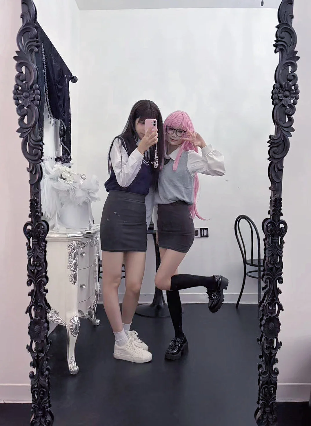 JK制服, BanG Dream!, 千早爱音cos, 黑丝cos, 椎名立希cos