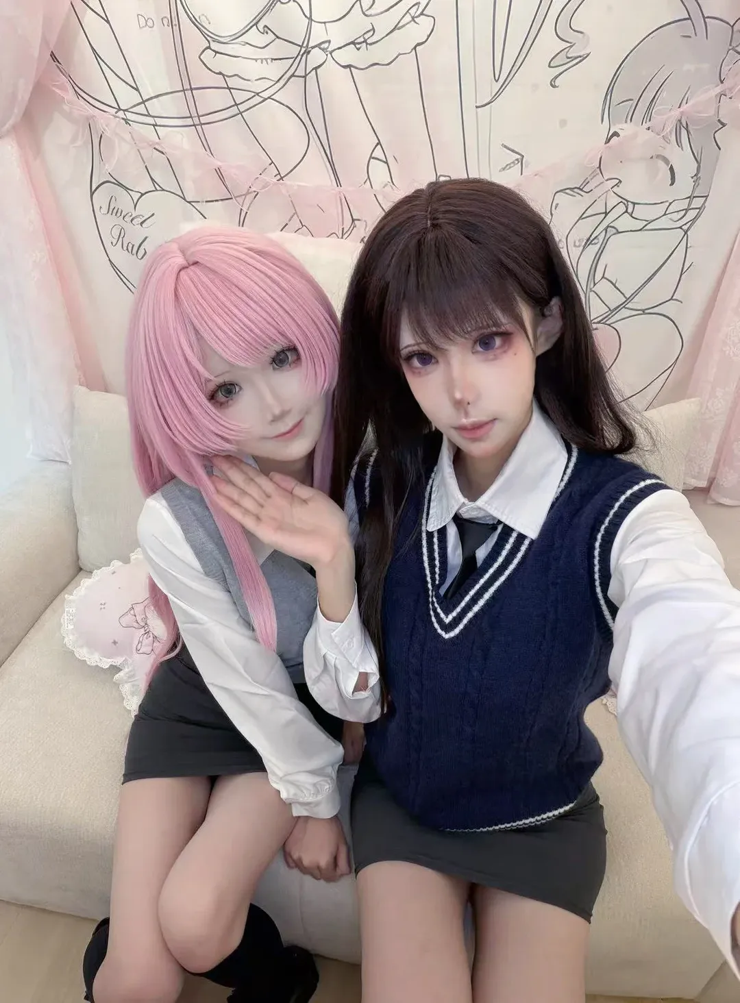 JK制服, BanG Dream!, 千早爱音cos, 黑丝cos, 椎名立希cos - 第4张