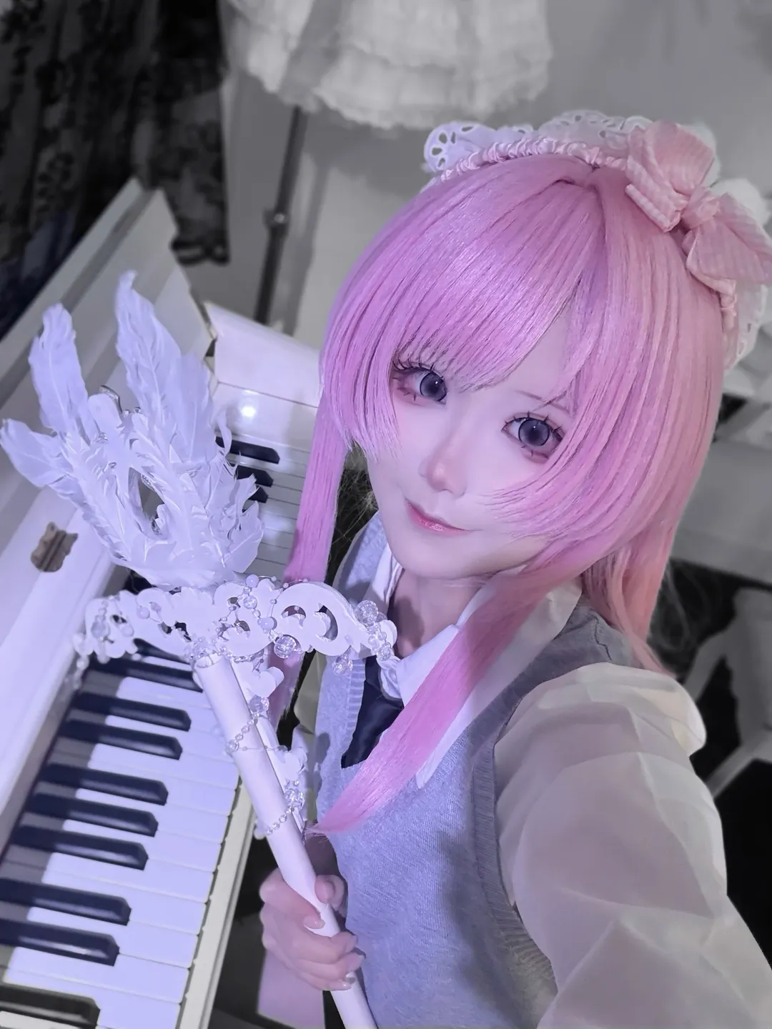 校园风cos, 千早爱音cos, 粉色系cos, 治愈系cos, bangdream mygo - 第1张