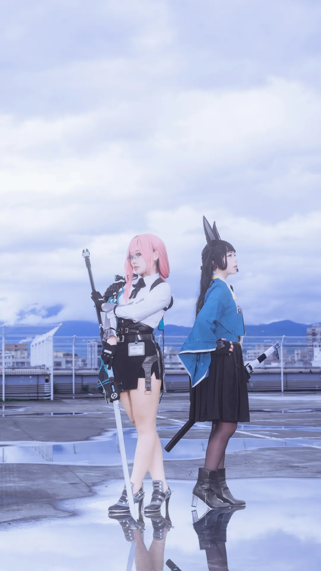 絕區零, 星見雅cos, 對空六課, 月城柳cos, 黑絲cosplay