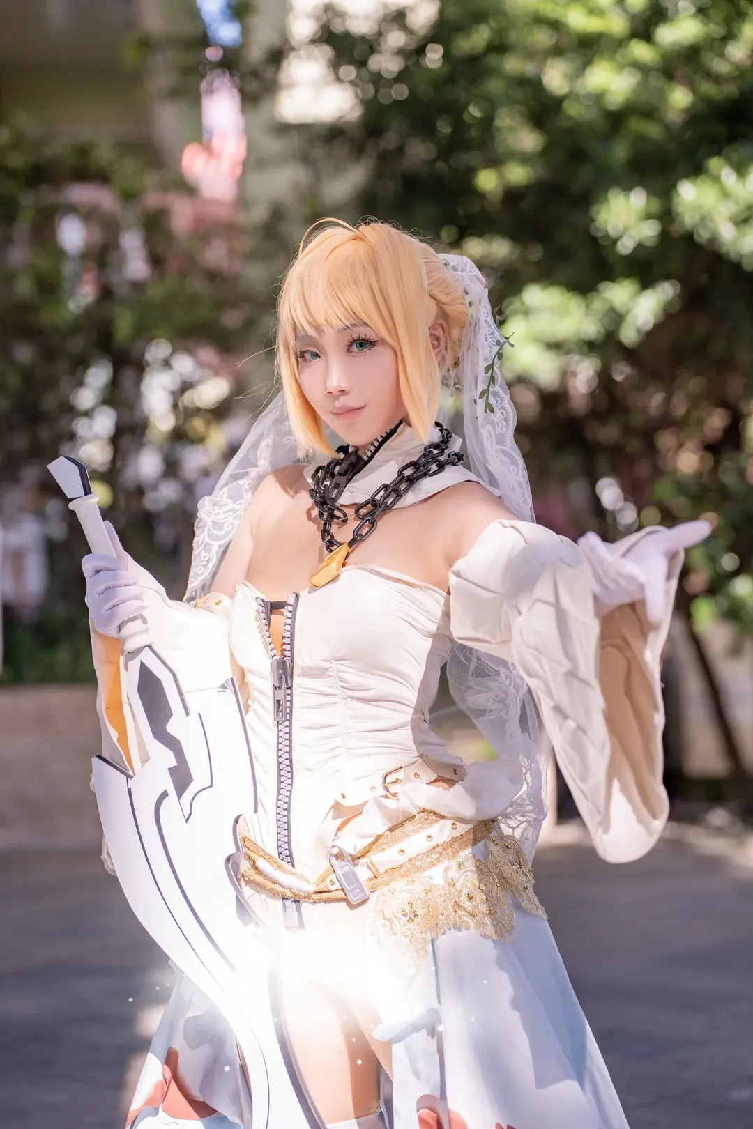 角色扮演, 漫展场照, FGO, 花嫁cos, 尼禄cos