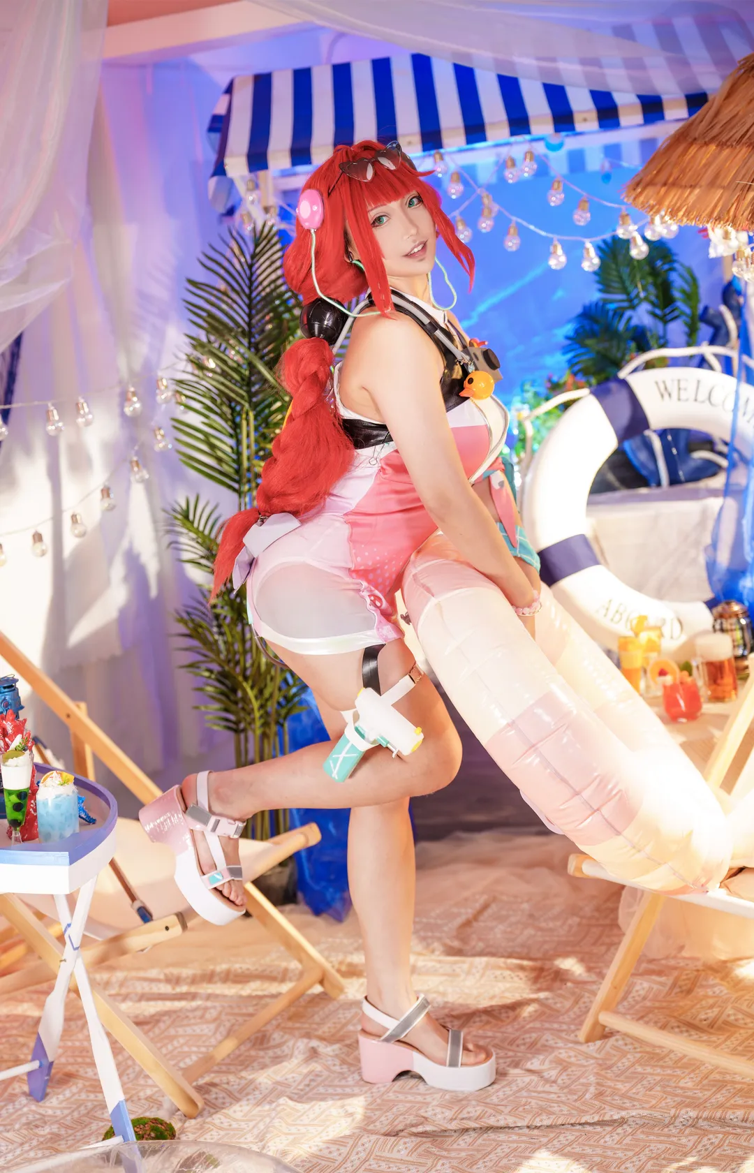 绝区零, 二次元摄影, 泳装cosplay, 浮波柚叶cos, 棚拍分享 - 第3张