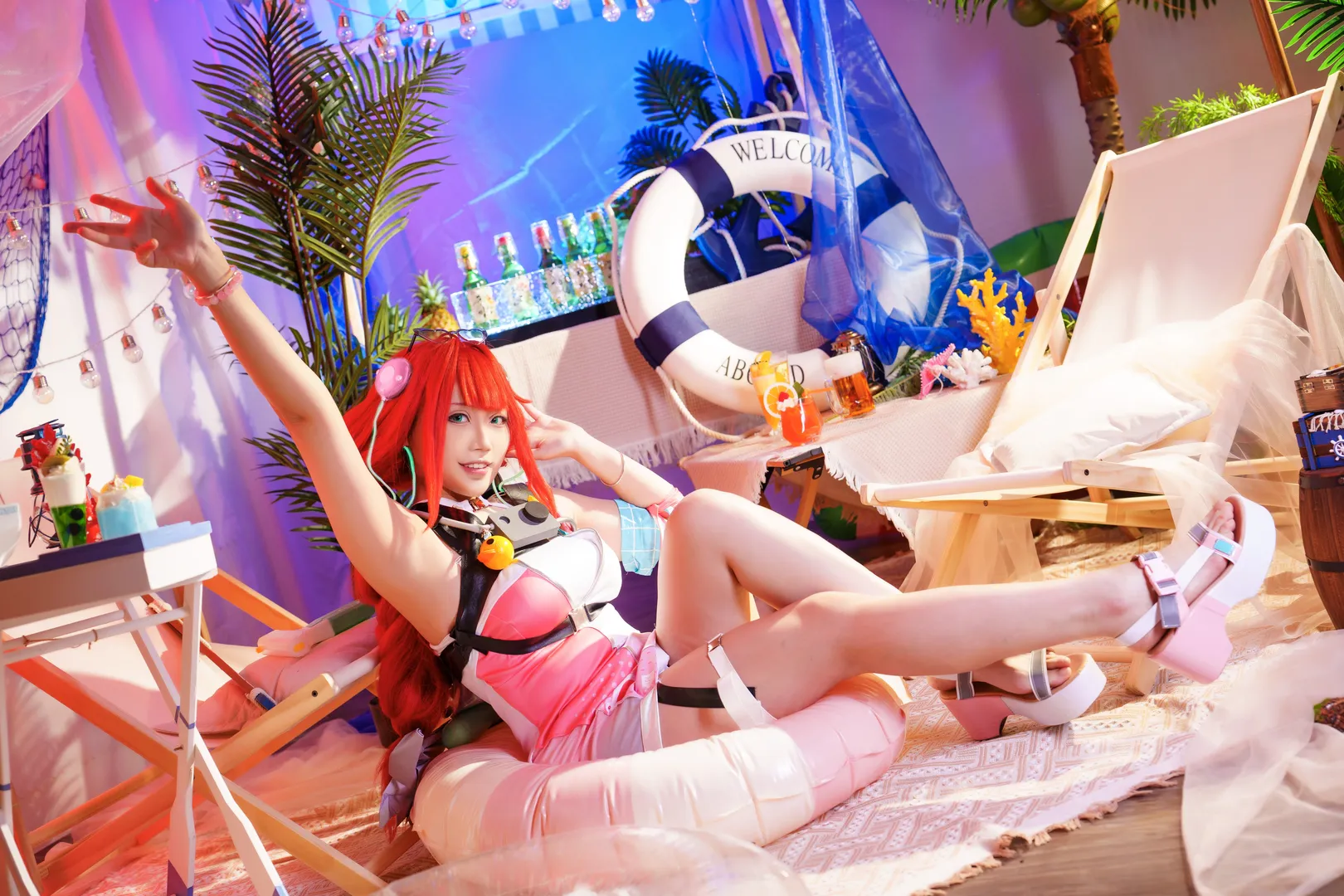 绝区零, 二次元摄影, 泳装cosplay, 浮波柚叶cos, 棚拍分享 - 第4张